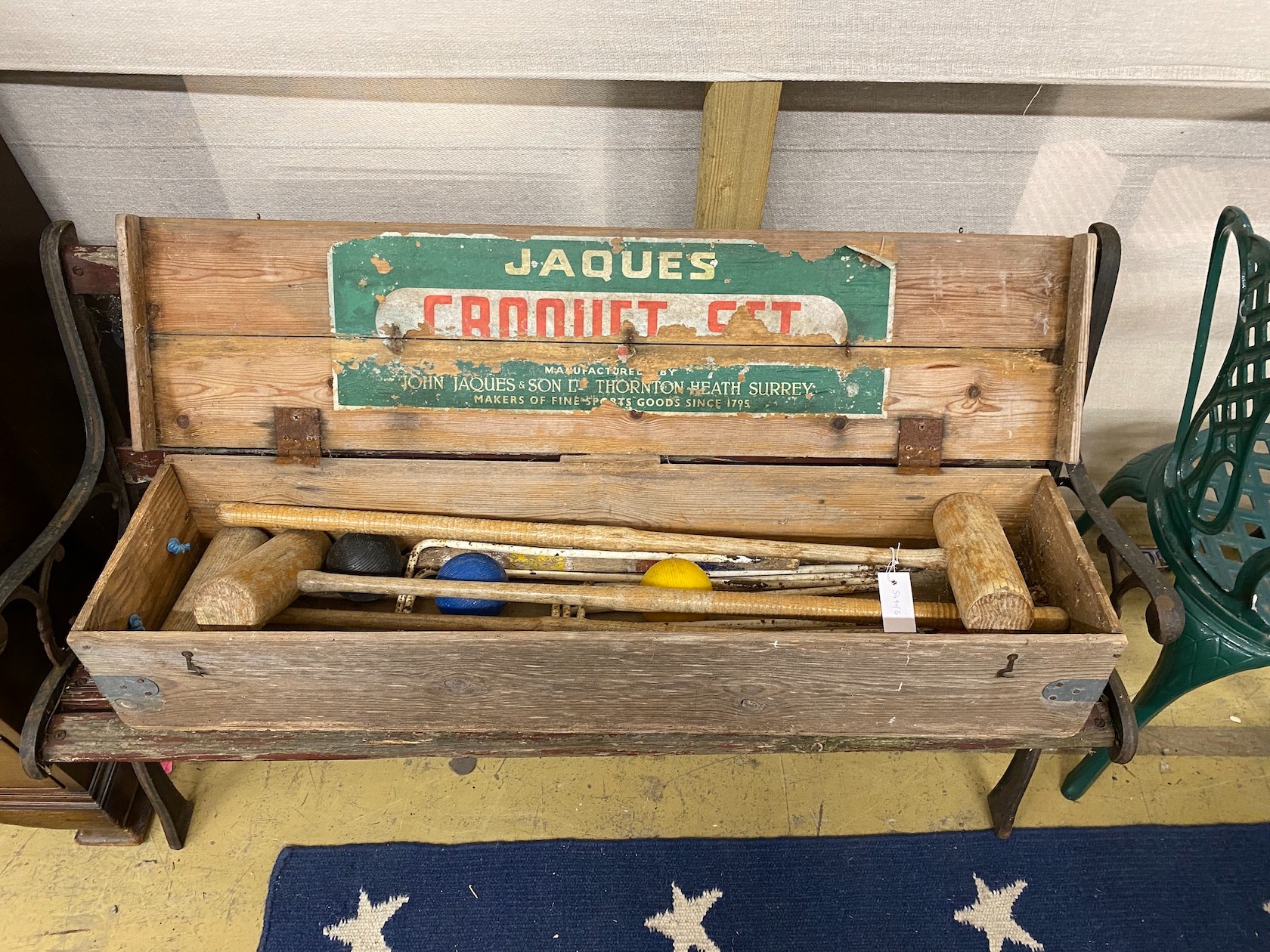 A vintage croquet set